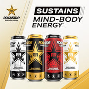 Rockstar Pure Zero Energy Drink,4 Flavor Pure Zero Variety Pack, 0 Sugar, with Caffeine and Taurine, 16oz Cans (12 Pack) (Packaging May Vary)