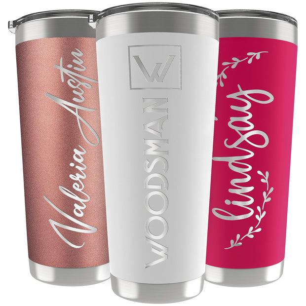 Personalized Gifts For Men - 20 Oz. Custom Tumblers w/Lid, Black - Insulated Travel Coffee Mugs - Optional Straw Set, Stainless Steel Double Wall Coffee Tumbler, Personalized Cups