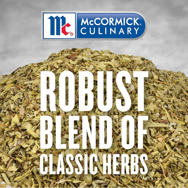 McCormick Culinary Italian Seasoning, 6.25 oz - One 6.25 Ounce Container of Italian Seasoning Blend for Mediterranean Cuisine, Perfect for Pasta Sauces, Meatballs, Pizza, Soups, Chicken and More