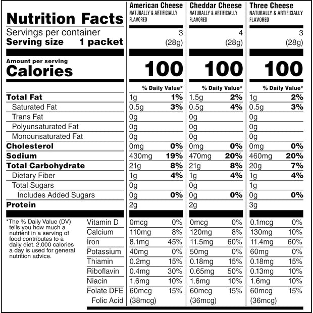 Quaker Instant Grits, Cheese Lovers Variety Pack, 0.98oz Packets (10 Pack)