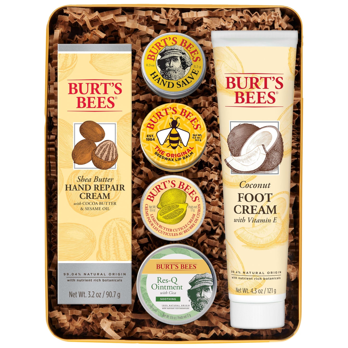 Burt's Bees Gifts Ideas, Tips and Toes Kit, 6 Travel Size Products - Pomegranate Moisturizing Lip Balm, 2 Hand Creams, Foot Cream, Cuticle Cream, and Hand Salve