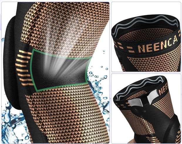 NEENCA Professional Knee Brace for Pain Relief, Medical Knee Support with Patella Pad & Side Stabilizers, Compression Knee Sleeve for Meniscus Tear, ACL, Joint Pain, Runner, Workout - FSA/HSA Eligible