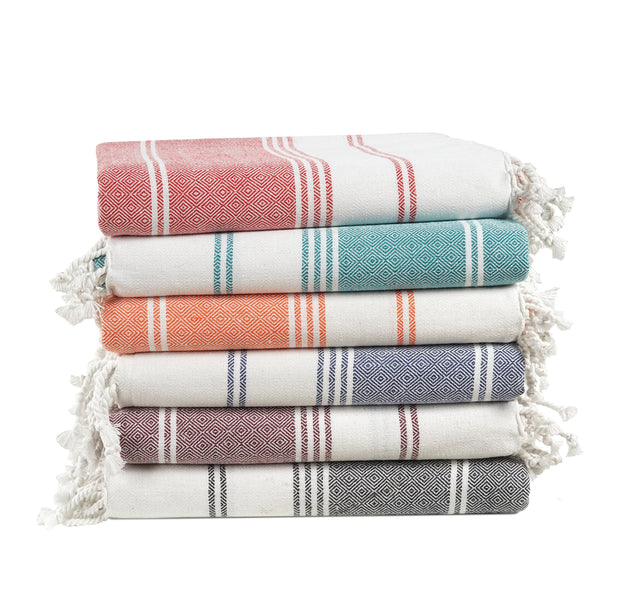 LANE LINEN 6 Pack Oversized Pre-Washed Lightweight Quick Dry Coral Beach Towels - 39"x71"