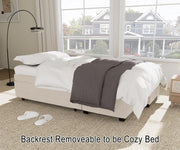 Reversible Sectional Sofa Couch, Sleeper Sofa Bed with Storage Chaise Pull Out Couch for Living Room | Hidden Stroge | Pull Out Bed | Removable Backrest | Linen Fabric, Beige