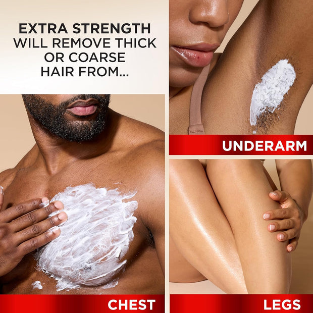 SoftSheen-Carson Magic Razorless Shaving Cream, Hair Removal Cream for Body Hair, Extra Strength Depilatory Cream, Works in 4 Minutes for Coarse Hair, 6 oz