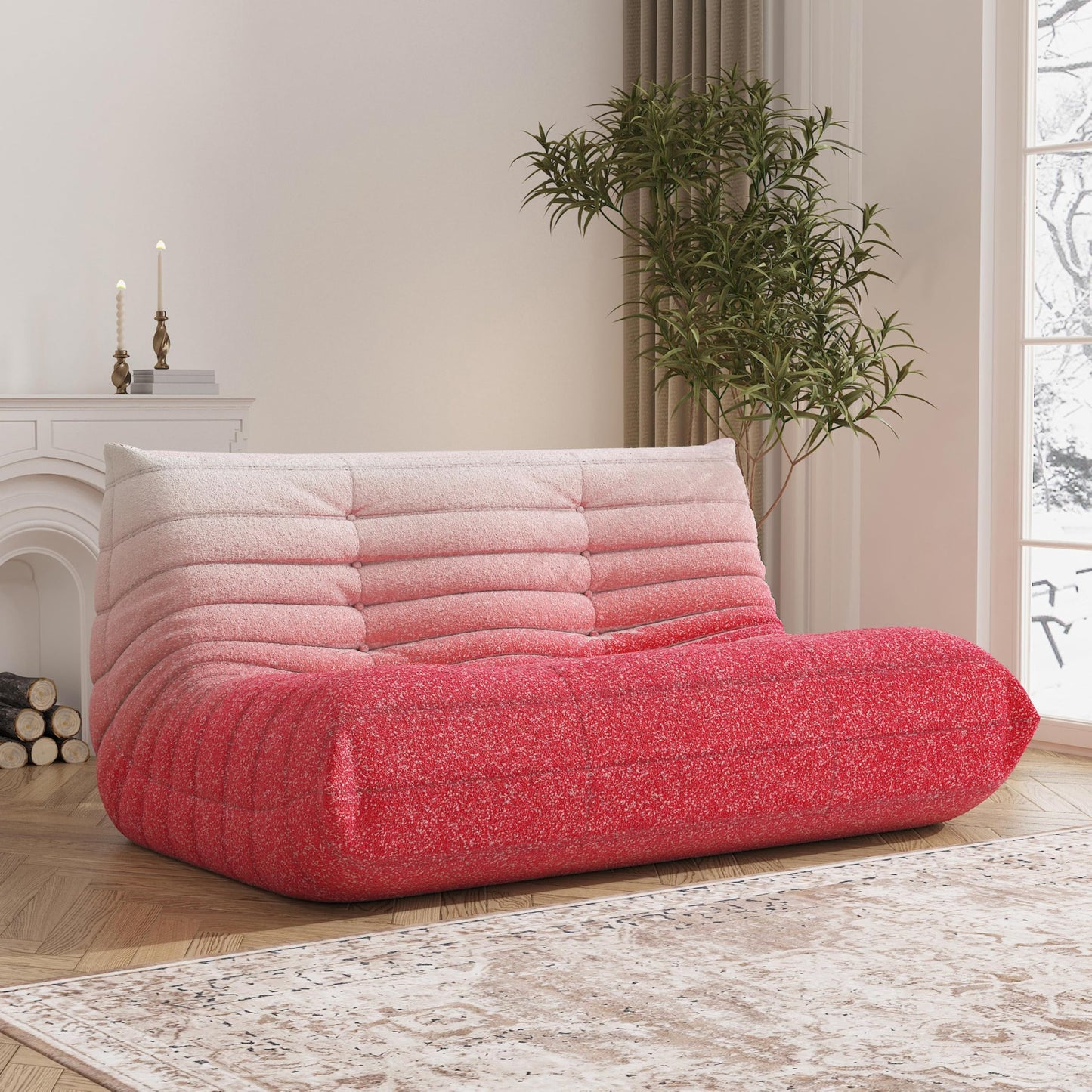 Bean Bag Chair, Memory Foam Bean Bag Sofa Large Bean Bag Chair for Adults, Bean Bag Chairs for Teens with High Density Comfortable Foam, Bean Bag for Living Room, Bedroom (Coffee)