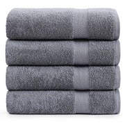 LANE LINEN 100% Cotton Ring Spun Bath Towels (28"x54") - 4 Pieces - Large Towels for Bathroom - Quick Drying, Soft & Absorbent Large Shower Towel Set - Used in Gym, Hotel, Spa, Home - Living Coral