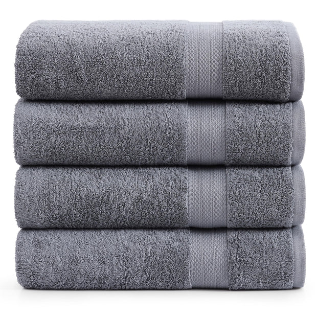 LANE LINEN 100% Cotton Ring Spun Bath Towels (28"x54") - 4 Pieces - Large Towels for Bathroom - Quick Drying, Soft & Absorbent Large Shower Towel Set - Used in Gym, Hotel, Spa, Home - Living Coral