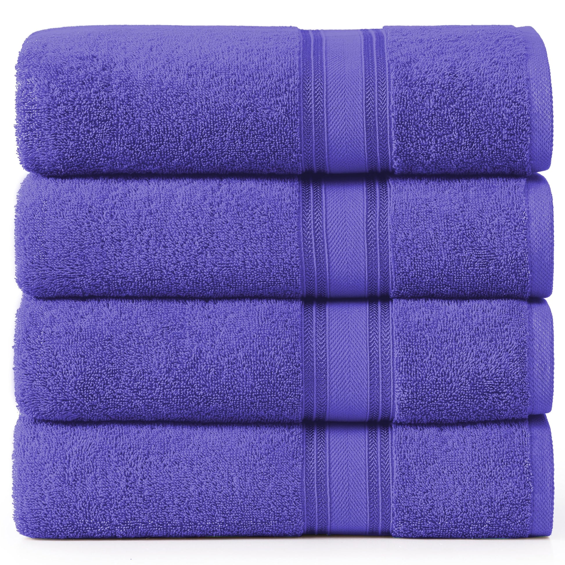 LANE LINEN 100% Cotton 4 Pack Bath Towels Set (28"x54") - Zero Twist, Large Cotton Towels for Bathroom - Quick Dry, Soft & Absorbent Bath Towel Set - Pre Shrunk, Wide Variety of Colors - Sea Port