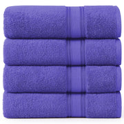 LANE LINEN 100% Cotton Zero Twist, Bath Towels (28"x54") - 4 Pieces - Large Towels for Bathroom - Quick Drying, Soft & Absorbent Large Shower Towel Set - Used in Gym, Hotel, Spa, Home - Living Coral