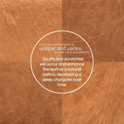 POLY & BARK Essex Sofa in Full-Grain Pure-Aniline Italian Tanned Leather in Cognac Tan