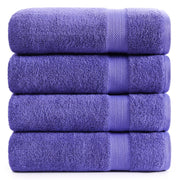 LANE LINEN 100% Cotton Ring Spun Bath Towels (28"x54") - 4 Pieces - Large Towels for Bathroom - Quick Drying, Soft & Absorbent Large Shower Towel Set - Used in Gym, Hotel, Spa, Home - Living Coral