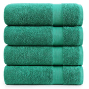 LANE LINEN 100% Cotton Ring Spun Bath Towels (28"x54") - 4 Pieces - Large Towels for Bathroom - Quick Drying, Soft & Absorbent Large Shower Towel Set - Used in Gym, Hotel, Spa, Home - Living Coral