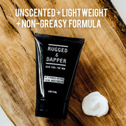 RUGGED & DAPPER - Age Defense Face Moisturizer for Men | 4oz | Hydrating Mens Face Lotion | Unscented + Anti- Aging Formula for Clear Skin | Natural Ingredients | Made in USA