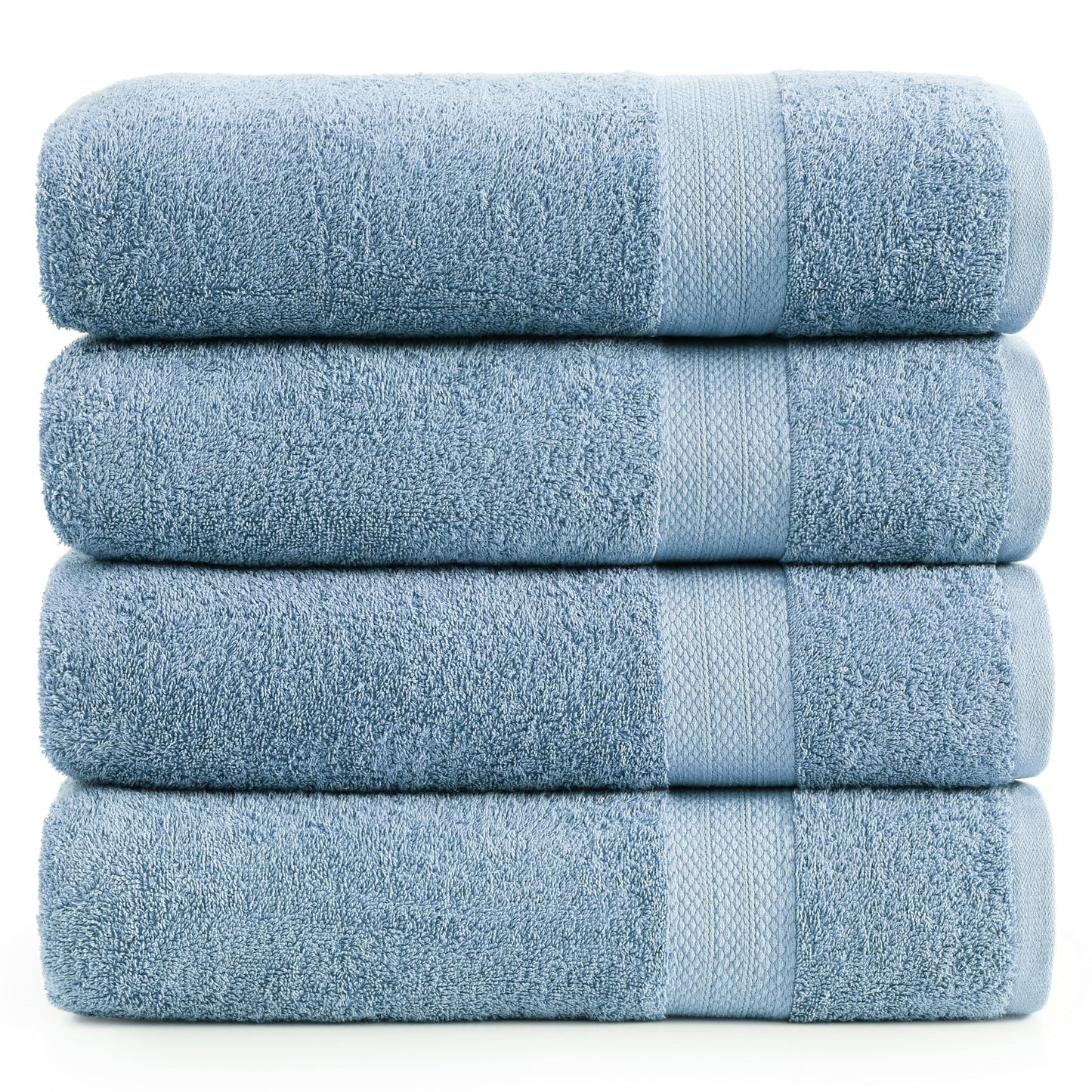 LANE LINEN 100% Cotton Ring Spun Bath Towels (28"x54") - 4 Pieces - Large Towels for Bathroom - Quick Drying, Soft & Absorbent Large Shower Towel Set - Used in Gym, Hotel, Spa, Home - Living Coral