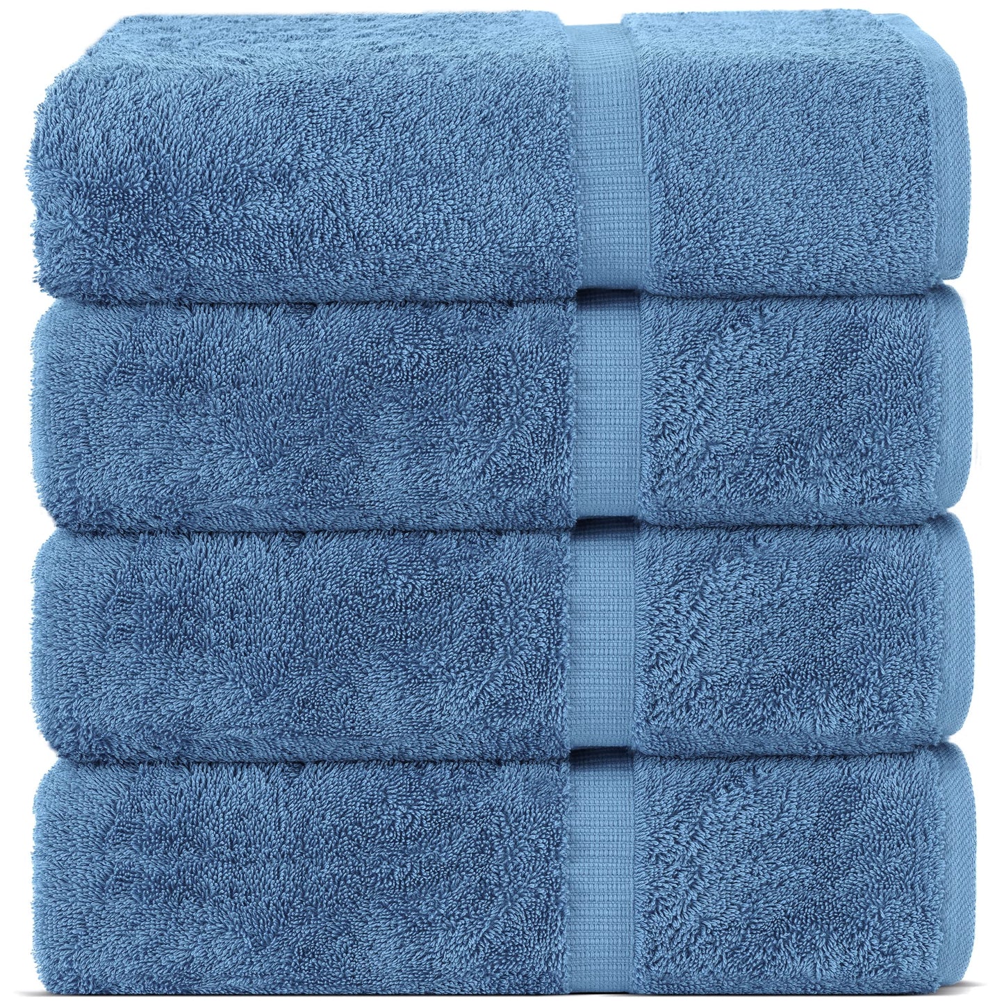 Chakir Turkish Linens | Hotel & Spa Quality 100% Cotton Premium Turkish Towels | Soft & Absorbent (4-Piece Bath Towels, Dark Gray)
