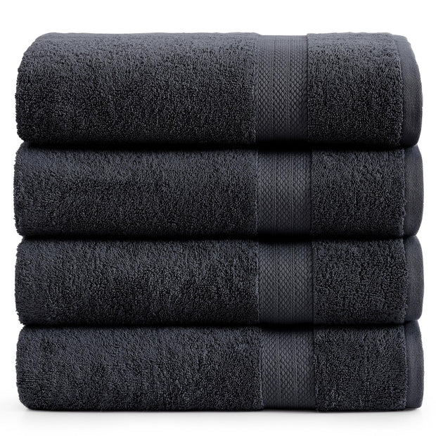 LANE LINEN 100% Cotton Ring Spun Bath Towels (28"x54") - 4 Pieces - Large Towels for Bathroom - Quick Drying, Soft & Absorbent Large Shower Towel Set - Used in Gym, Hotel, Spa, Home - Living Coral