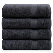 LANE LINEN 100% Cotton Bath Towels Pack of 4 (28"x54") - Ring Spun Mercerized Cotton Bathroom Towel Set - Quick Dry, Soft & Absorbent Large Bath Towels - Holds Well After Multiple Washes - Emerald