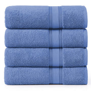 LANE LINEN 100% Cotton Zero Twist, Bath Towels (28"x54") - 4 Pieces - Large Towels for Bathroom - Quick Drying, Soft & Absorbent Large Shower Towel Set - Used in Gym, Hotel, Spa, Home - Living Coral