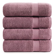 LANE LINEN 100% Cotton Bath Towels Pack of 4 (28"x54") - Ring Spun Mercerized Cotton Bathroom Towel Set - Quick Dry, Soft & Absorbent Large Bath Towels - Holds Well After Multiple Washes - Emerald