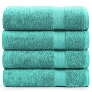 LANE LINEN 100% Cotton Ring Spun Bath Towels (28"x54") - 4 Pieces - Large Towels for Bathroom - Quick Drying, Soft & Absorbent Large Shower Towel Set - Used in Gym, Hotel, Spa, Home - Living Coral