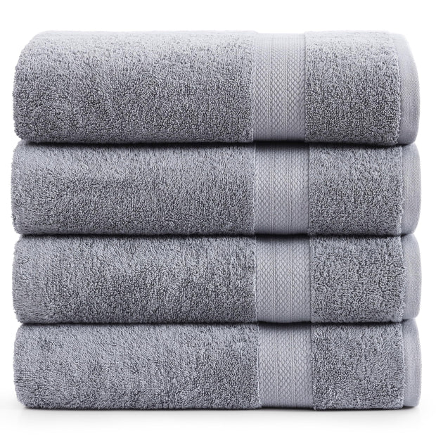LANE LINEN 100% Cotton Bath Towels Pack of 4 (28"x54") - Ring Spun Mercerized Cotton Bathroom Towel Set - Quick Dry, Soft & Absorbent Large Bath Towels - Holds Well After Multiple Washes - Emerald