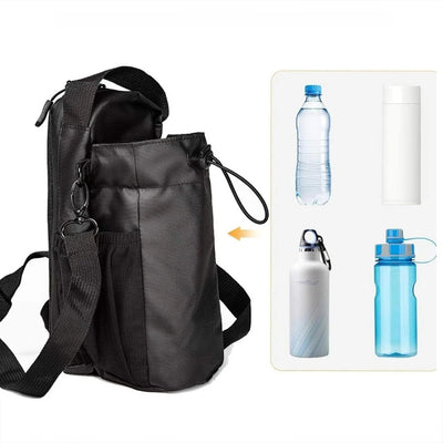 Magnetic Water Bottle Bag Crossbody Water Bottle Pouch Water Bottle Carrier Bag for Men Women Fitness Travel Sports