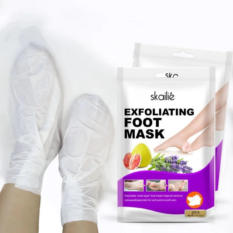 6/3pairs Lavender Foot Mask Exfoliating Vitamin Feet Moisturizing Socks for Removing Dead Skin Calluses Repairing Heel Crack