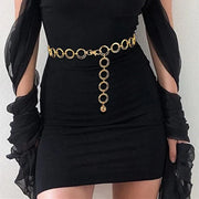 New Fashion Luxury Designer Brand Metal Waist Chain Dress Belts Metal Belt for Women