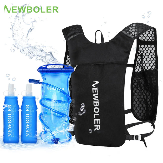 NEWBOLER Breathable Hydration Vest Trail Running Backpacks Lightweight Cycling Run Jogging Marathon Backpack Riding Climbing Bag