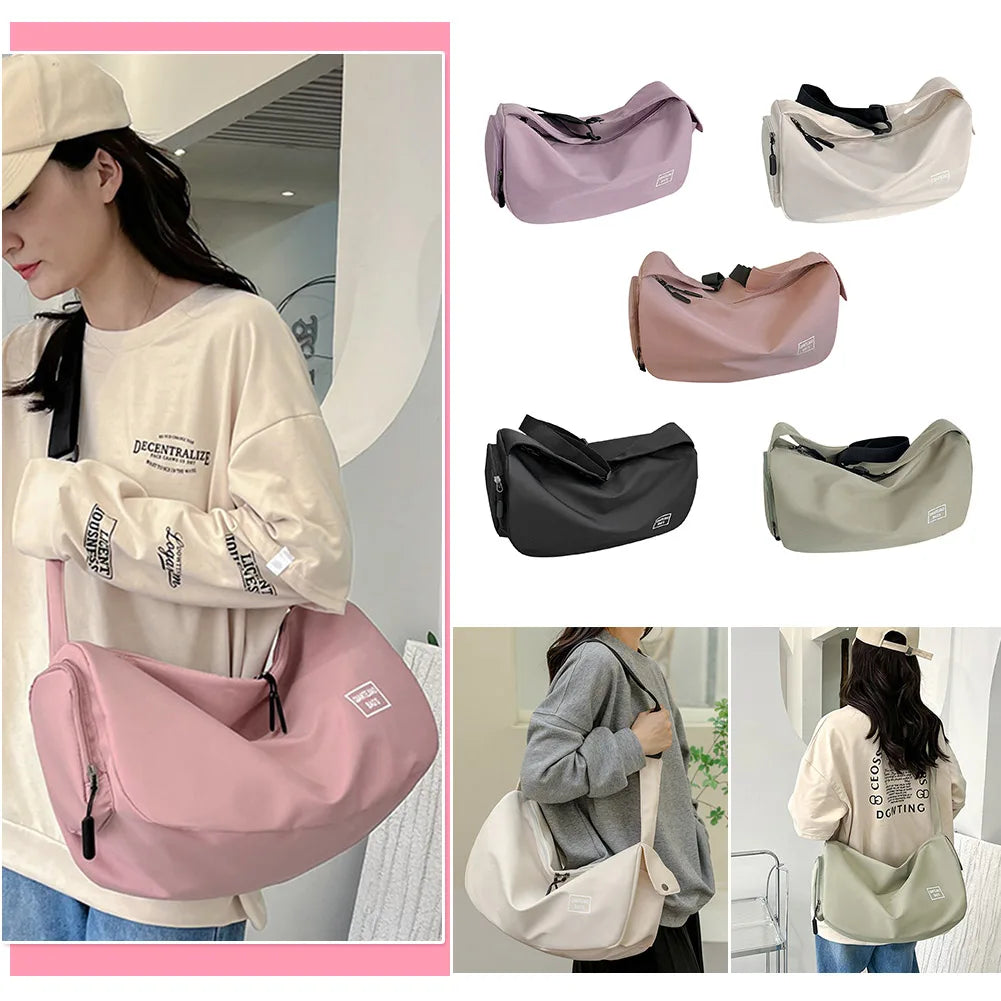 Solid Color Dry Wet Separation Bags Large Capacity Portable Gym Bags with Pockets Adjustable Shoulder Strap for Outdoor Football