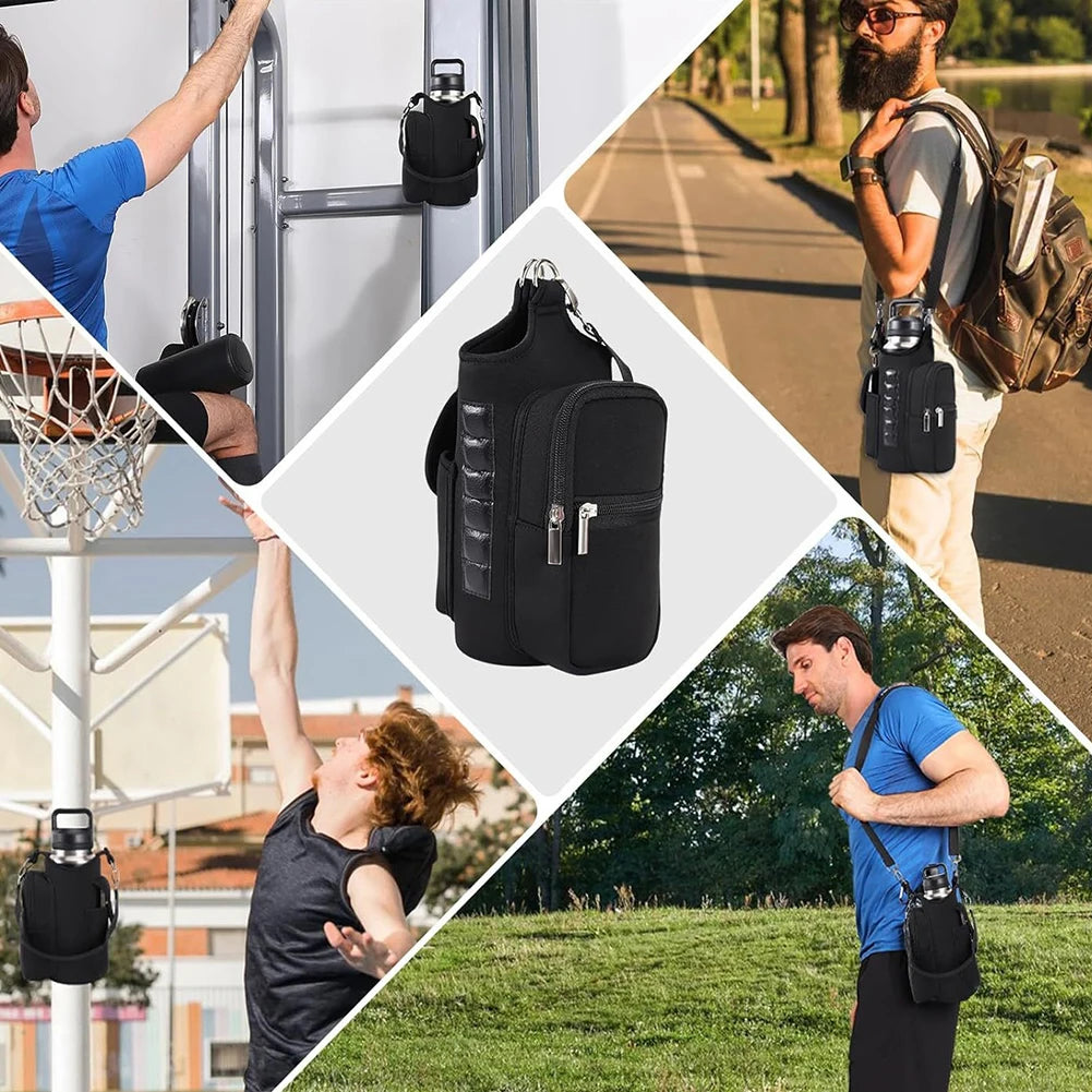 Magnetic Water Bottle Bag Sling Bag Crossbody Water Bottle Pouch Phone Holder for Men and Women Fitness Travel Sports