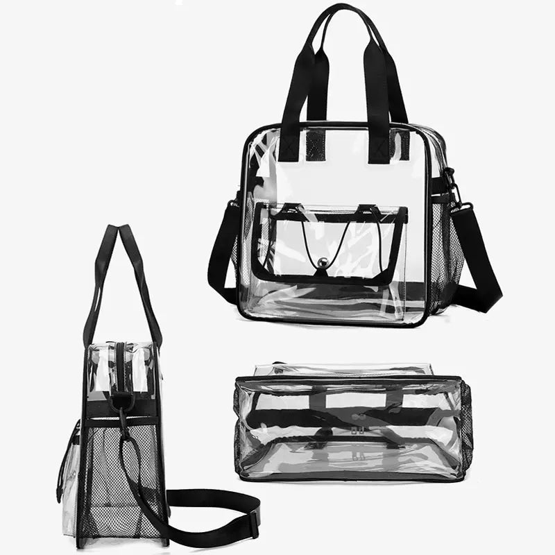 PVC Transparent Swimming Bag Beach Shoulder Crossbody Bag Large Summer Clear Waterproof Fitness Pool Yoga Handbag Sports Tote