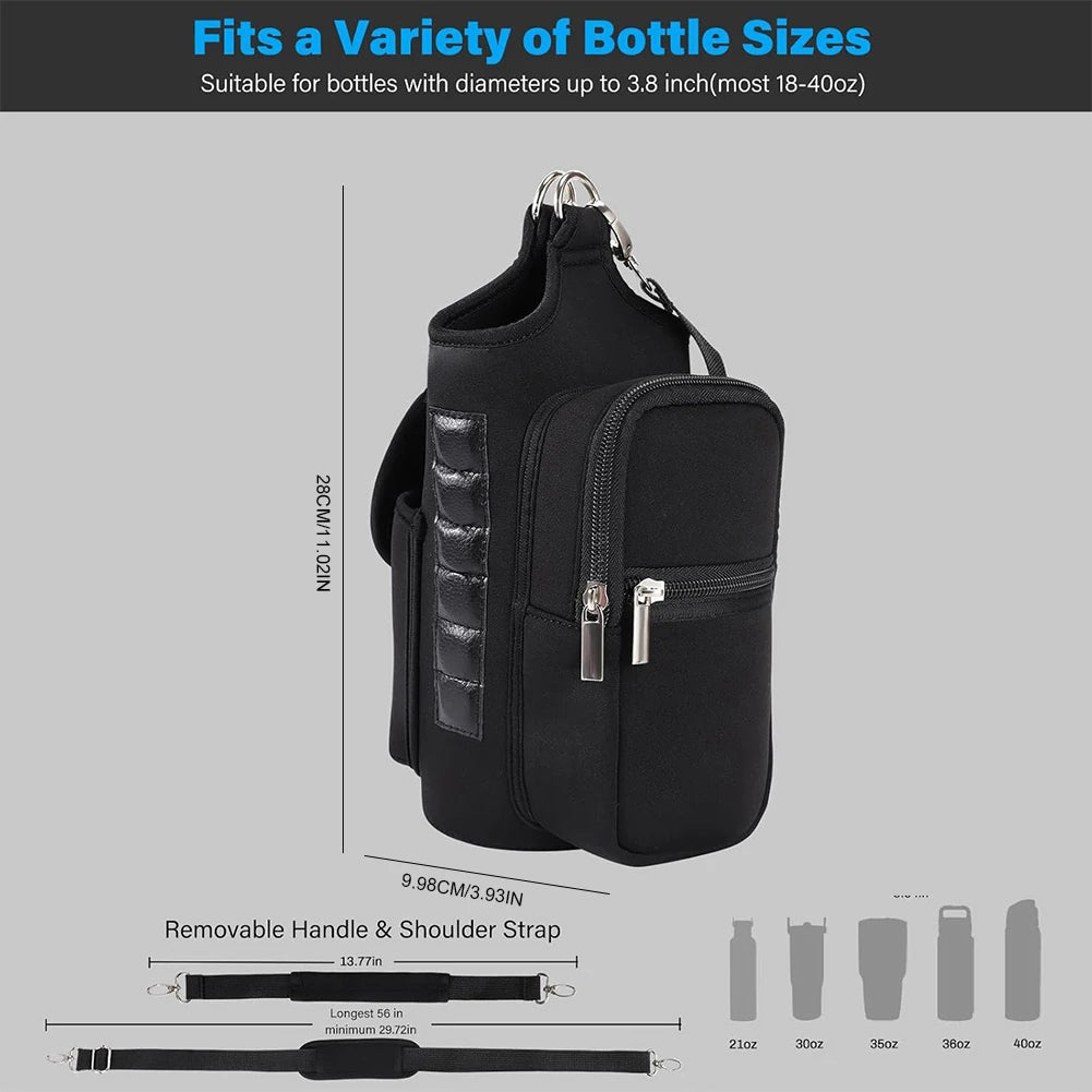 Magnetic Water Bottle Bag Sling Bag Crossbody Water Bottle Pouch Phone Holder for Men and Women Fitness Travel Sports
