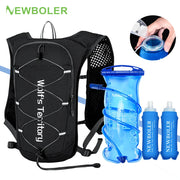 NEWBOLER Outdoor Trail Running Ultralight Backpack Running Hydration Vest Breathable Marathon Running Backpack Water Bottle