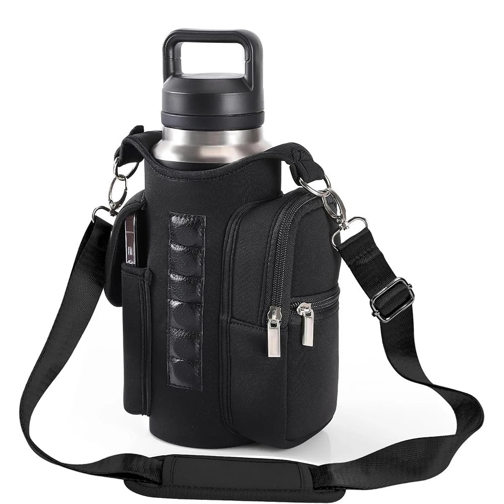 Magnetic Gym Bag Water Bottle Bag Crossbody Water Bottle Pouch Phone Holder Water Bottle Carrier Bag for Men Women