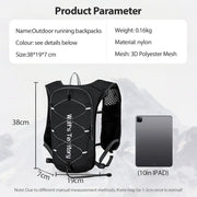 NEWBOLER Outdoor Trail Running Ultralight Backpack Running Hydration Vest Breathable Marathon Running Backpack Water Bottle