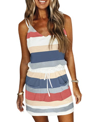 Sleeveless Dress for Women Clothing 2024 Summer Vacation Pullover Beach Sundress Female Korean Fashion Slim Sexy Short Dresse M