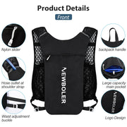 NEWBOLER Breathable Hydration Vest Trail Running Backpacks Lightweight Cycling Run Jogging Marathon Backpack Riding Climbing Bag