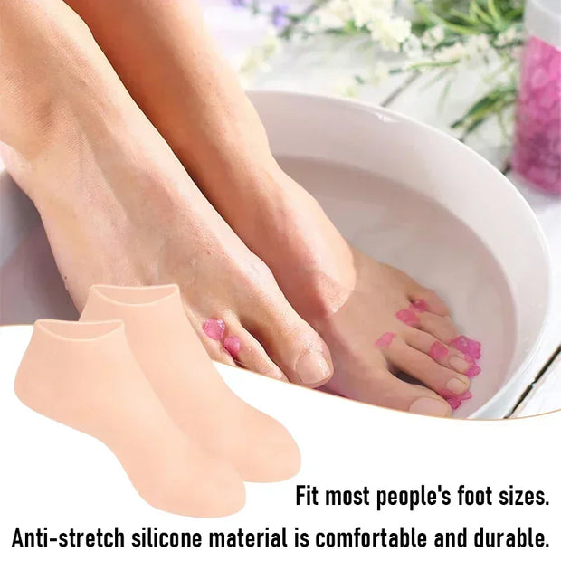 Silicone Moisturizing Socks Exfoliating Gel Heel Socks Callus Cracked Dead Skin Remove Protector Foot Care Moisturizing Gel Sock