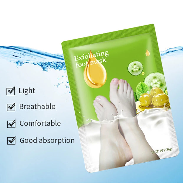 1-10Pcs Exfoliating Foot Mask Foot Spa Pedicure Socks Removing Dead Skin Whitening Heels Peeling Anti Cracked Foot Skin Care