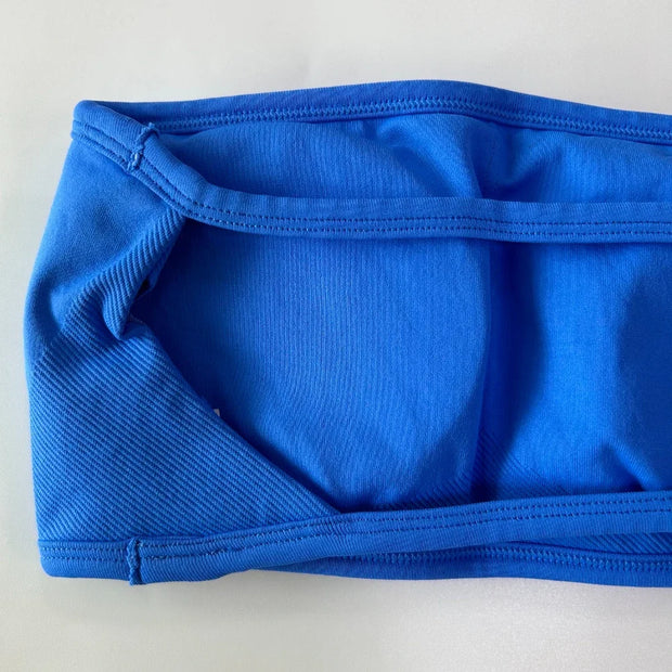 No Logo 2 Pieces Sports Set Woman Backless Bandeau Sports Bra Scrunch Leggings Yoga Clothing Workout Clothes Outfits Gym Set