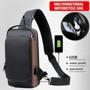 Newest Men's Anti-theft Chest Bag Shoulder Strap USB Rechargeable Crossbody School Short Distance Gym Men's Sports Backpack