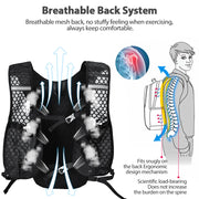 NEWBOLER Breathable Hydration Vest Trail Running Backpacks Lightweight Cycling Run Jogging Marathon Backpack Riding Climbing Bag