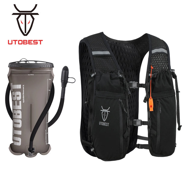 UTOBEST Trail Running Backpack 10L Ultra Lightweight Hydration Vest with 2L Water Bladder for Outdoor Hiking Cycling Marathon