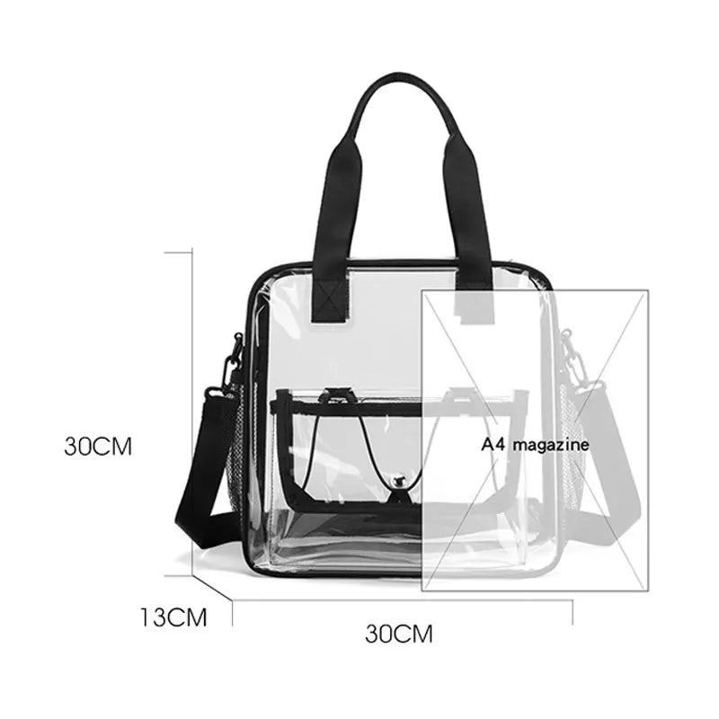 PVC Transparent Swimming Bag Beach Shoulder Crossbody Bag Large Summer Clear Waterproof Fitness Pool Yoga Handbag Sports Tote