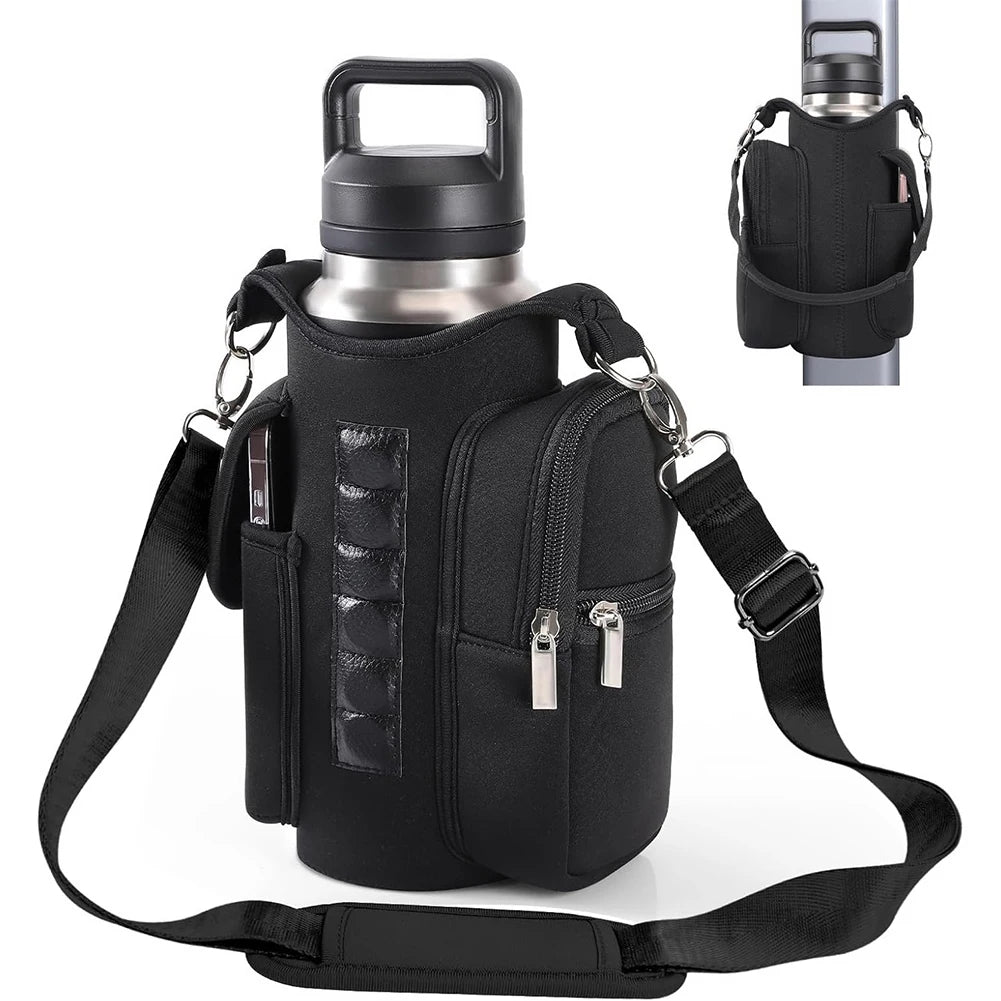 Magnetic Water Bottle Bag Sling Bag Crossbody Water Bottle Pouch Phone Holder for Men and Women Fitness Travel Sports