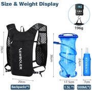 NEWBOLER Breathable Hydration Vest Trail Running Backpacks Lightweight Cycling Run Jogging Marathon Backpack Riding Climbing Bag