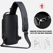 Newest Men's Anti-theft Chest Bag Shoulder Strap USB Rechargeable Crossbody School Short Distance Gym Men's Sports Backpack
