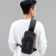 Newest Men's Anti-theft Chest Bag Shoulder Strap USB Rechargeable Crossbody School Short Distance Gym Men's Sports Backpack